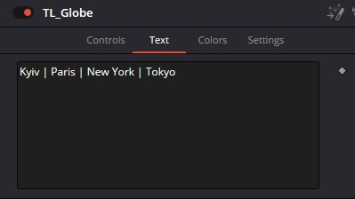Globe Inspector settings